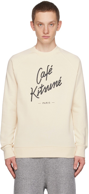 Photo: Maison Kitsuné Off-White 'Café Kitsuné' Sweatshirt