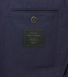 Dolce&Gabbana Logo single-breasted linen blazer