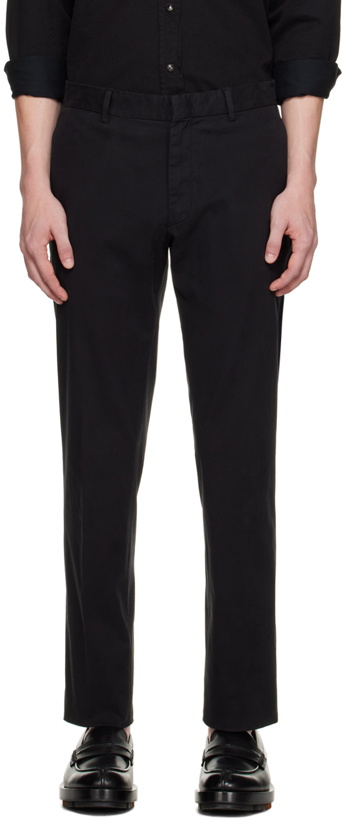 Photo: ZEGNA Black Four-Pocket Trousers