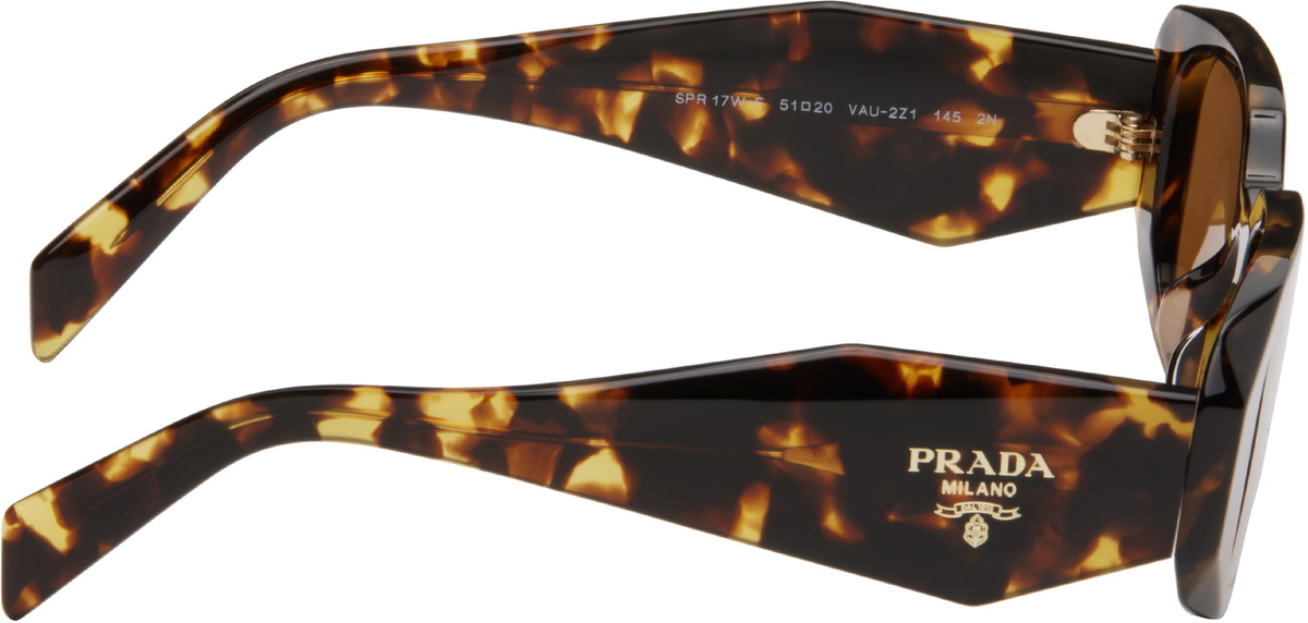 Prada Brown Rectangle Acetate Sunglasses Prada PR 17WSF Rectangular Sunglasses For Women main image 3