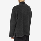 Engineered Garments Men's Shaggy Wool Cardigan in Charcoal