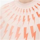 Neil Barrett Men's Ombre Bolts T-Shirt in Medium Pink/Sun