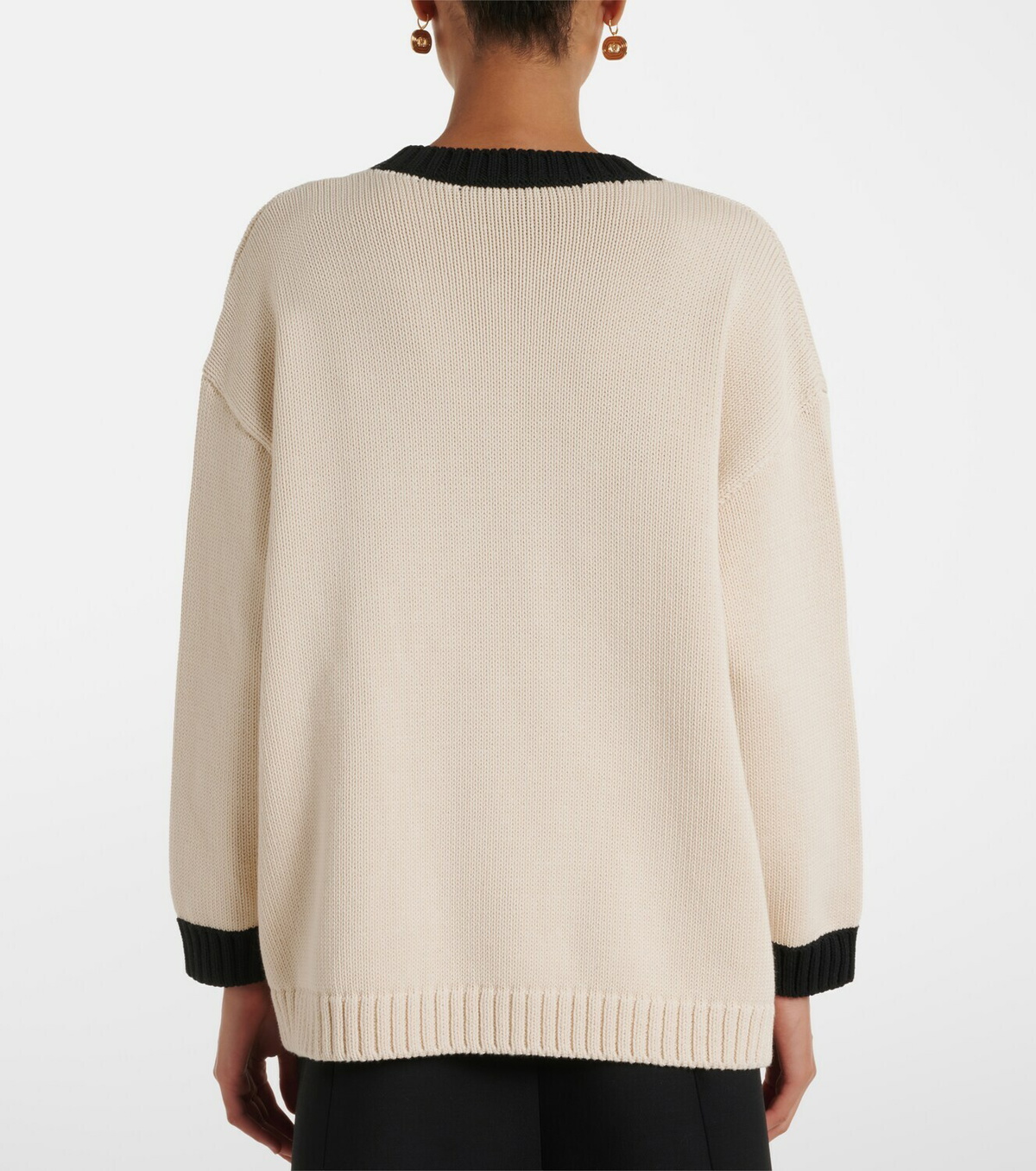 Valentino Bow-detail cotton-blend cardigan