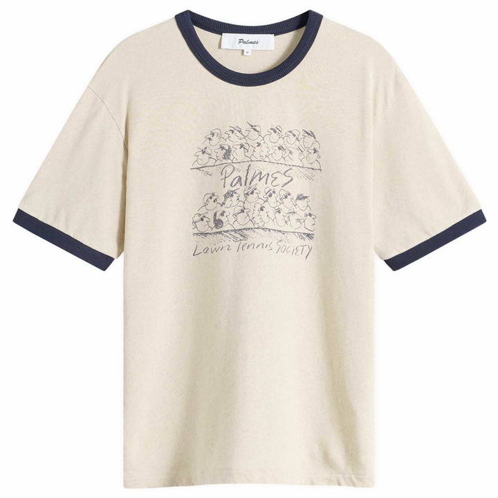 Photo: END. x Palmes Men's Crowd Ringer T-Shirt in Off-White