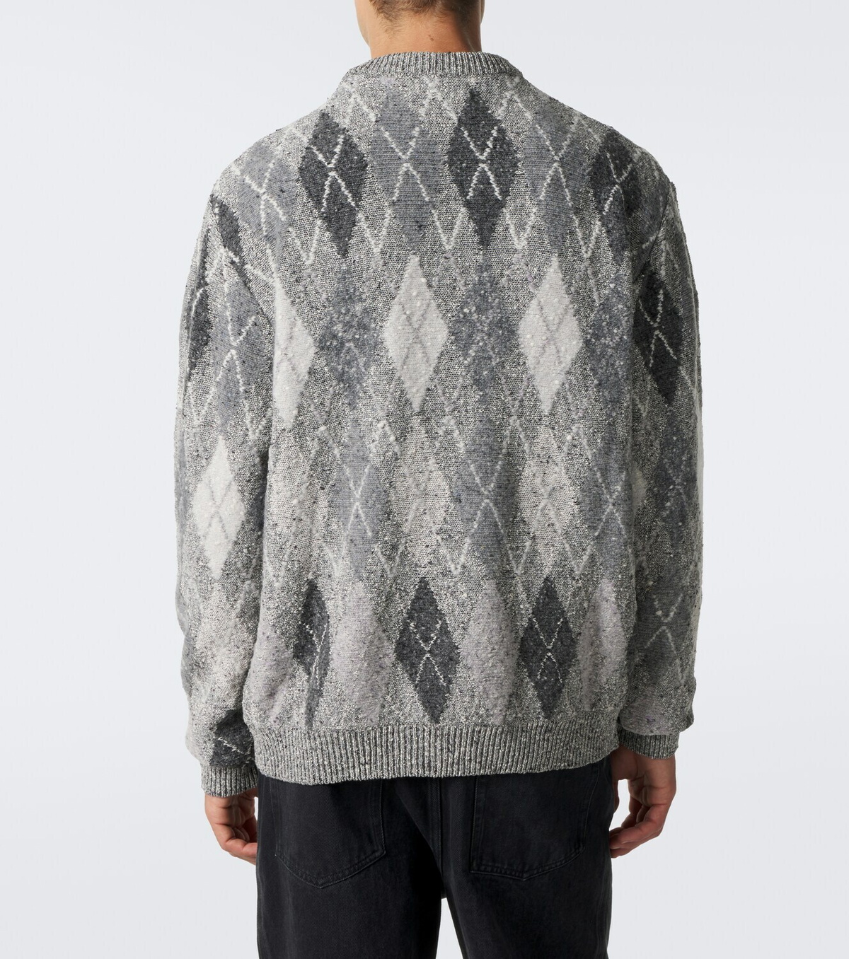 ERL Argyle cotton and wool-blend sweater