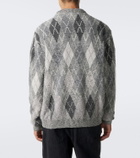 ERL Argyle cotton and wool-blend sweater