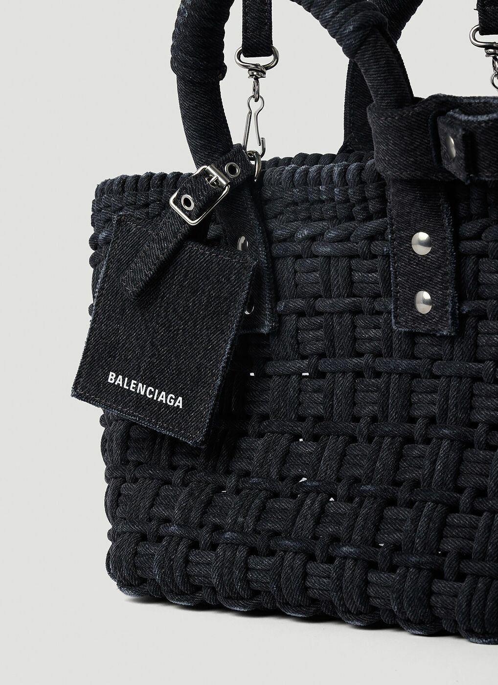 Balenciaga - Bistro XS Basket Tote Bag in Black Balenciaga