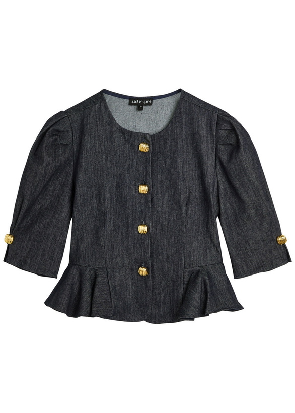 Photo: Sister Jane Curio Peplum Stretch-denim Blouse