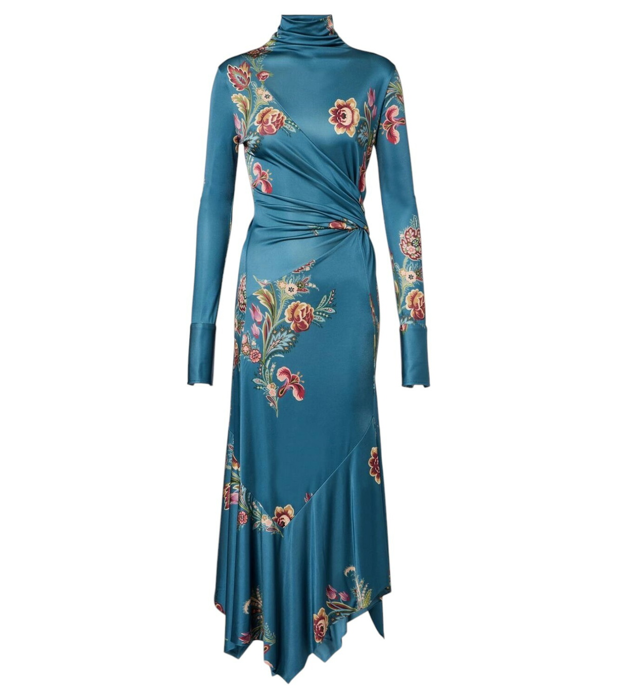 関税込【ETRO】Jersey and fil coupe jacquard maxi dress Jersey and fil coupé jacquard maxi dress in multicoloured