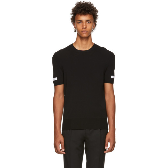 Photo: Neil Barrett Black Knitted Crewneck T-Shirt