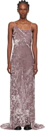Ann Demeulemeester Pink Aaricia Bias Slip Maxi Dress