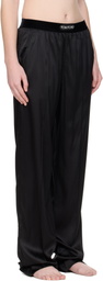 TOM FORD Black Stretch Silk Satin Lounge Pants