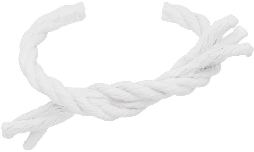 Photo: MM6 Maison Margiela White Knit Bracelet