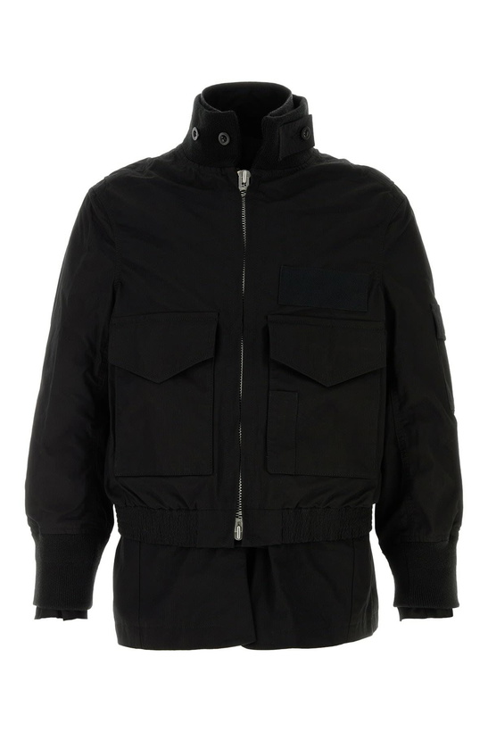 Photo: Sacai Crop Zip Jacket With Shirt