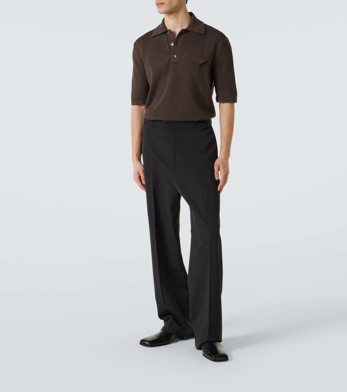 Bottega Veneta Linen polo shirt
