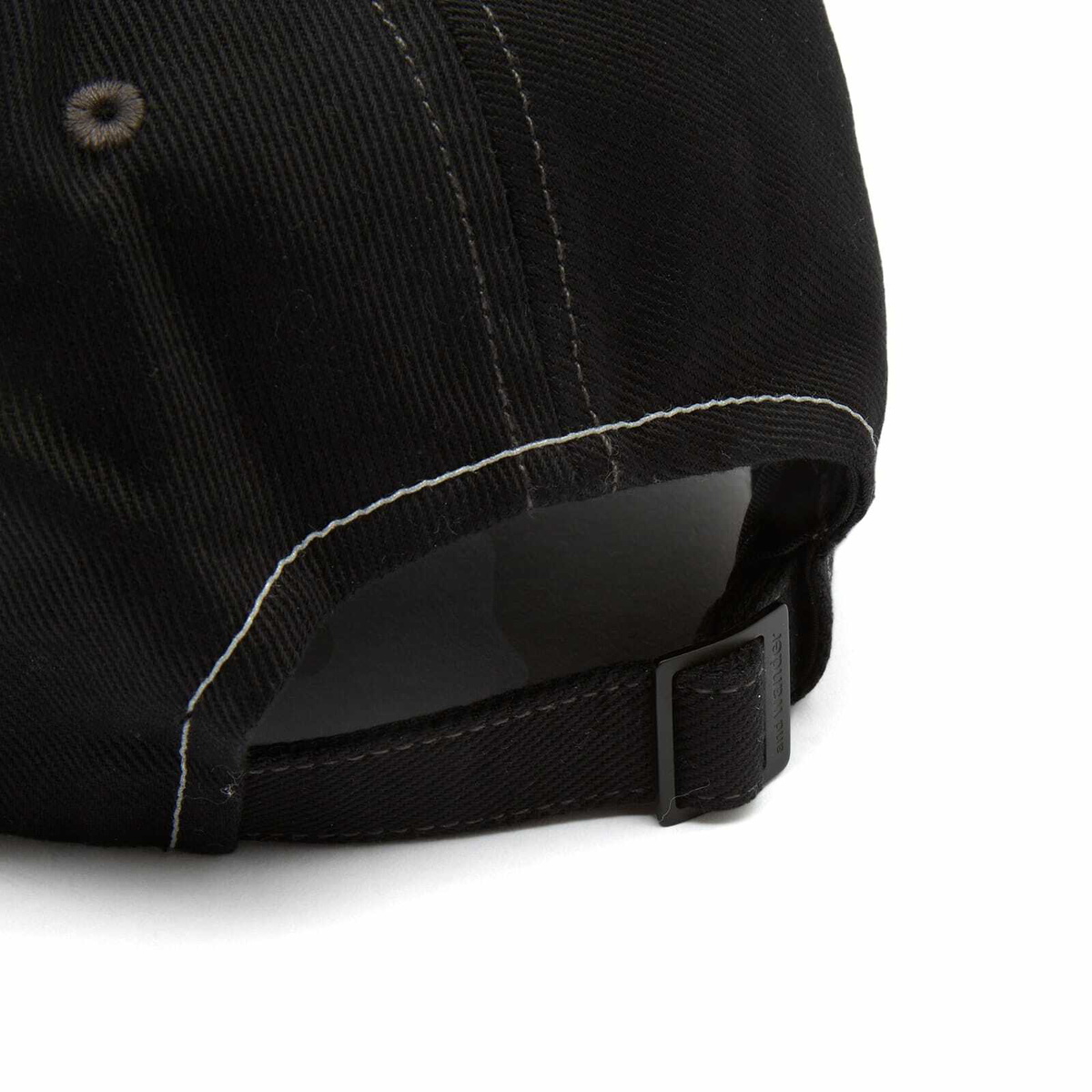 and wander Cotton Twill Cap in Black 