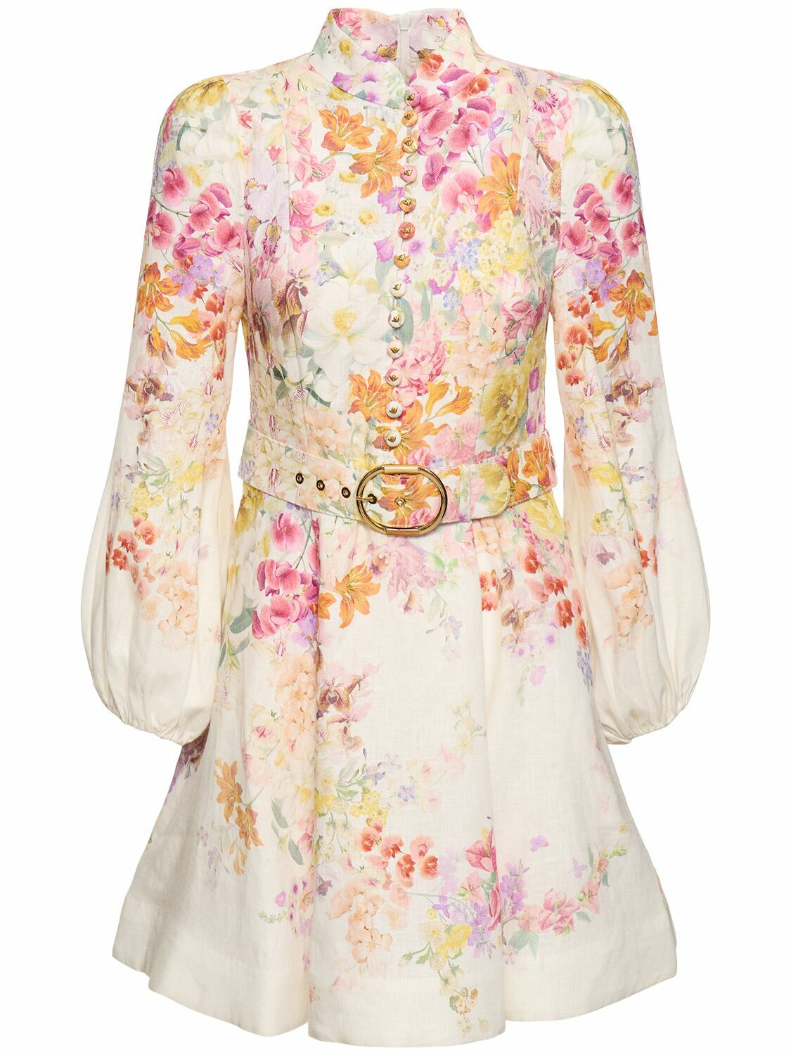 zimmermann bonita embroidered short dress Zimmermann Bonita Embroidered Short Dress for Hire| High St. Hire main image 1