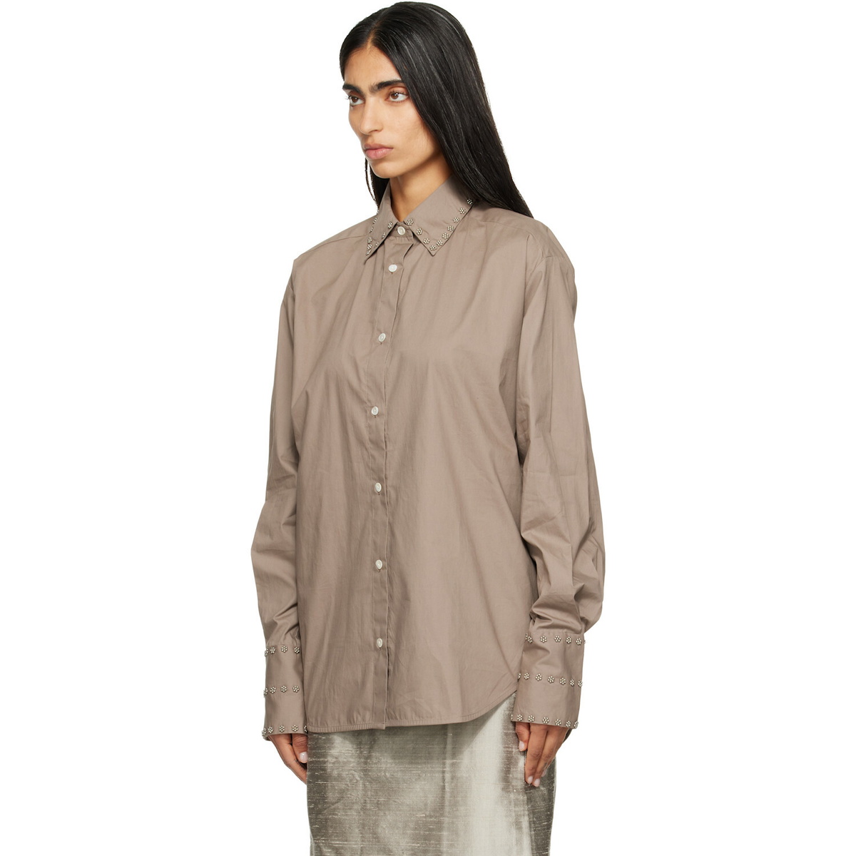 RESCHA SSENSE Exclusive Tan Hom Embroidered Shirt