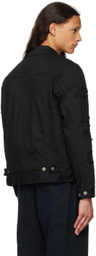 UNDERCOVER Black Distressed Denim Jacket