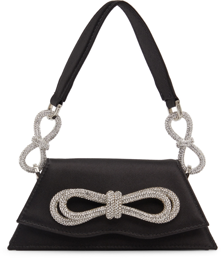 ショルダーバッグ・ポシェット MACH & MACH SAMATHA DOUBLE BOW SATIN MACH & MACH Samantha Embellished Bow Satin Top-Handle Bag