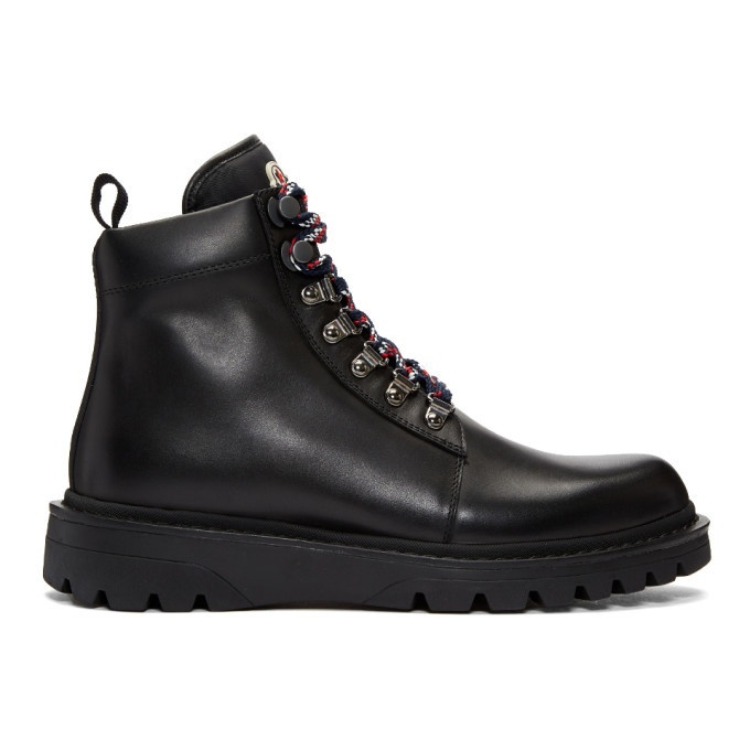 Photo: Moncler Black Isaac Lace-Up Boots