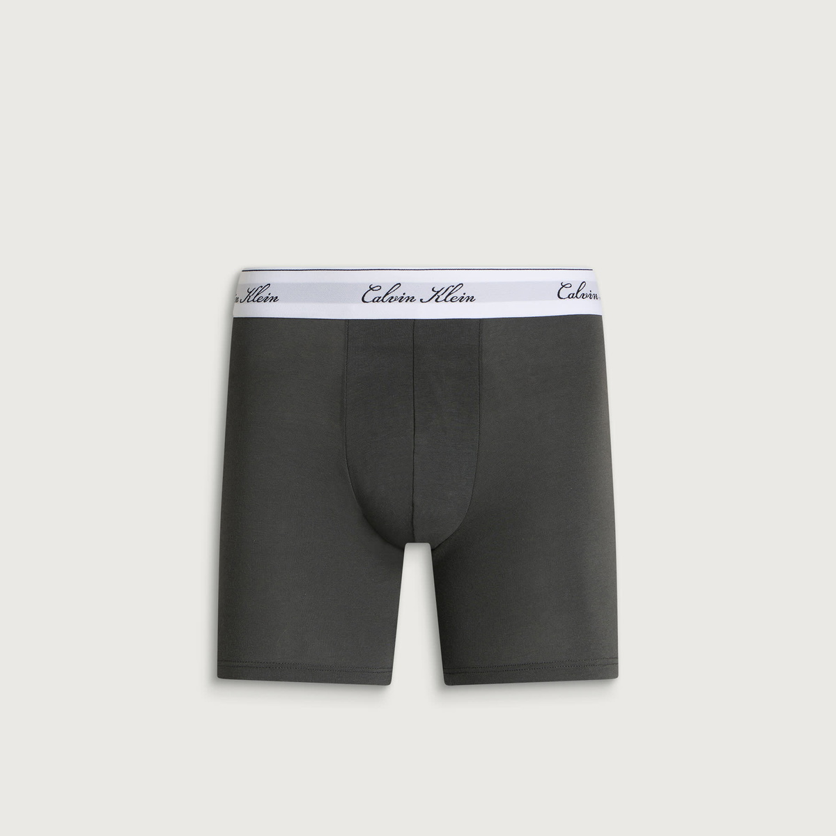 Calvin Klein Men's Icon Script Boxer Brief - 3 Pack in Volcanic Ash/Spiced Apple/Grey Heather