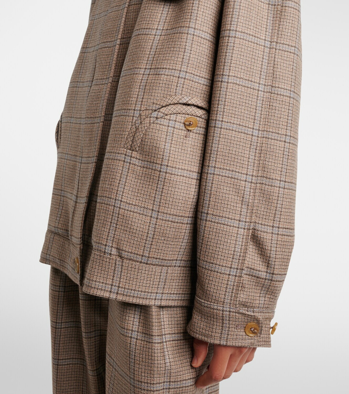 Blazé Milano Chausie checked virgin wool jacket