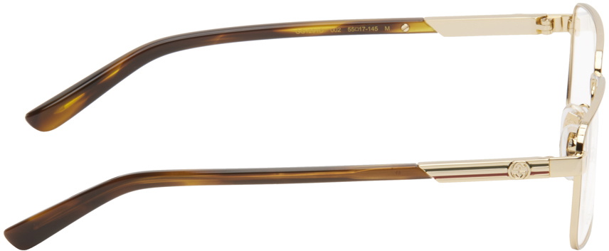 clear and gold gucci glasses