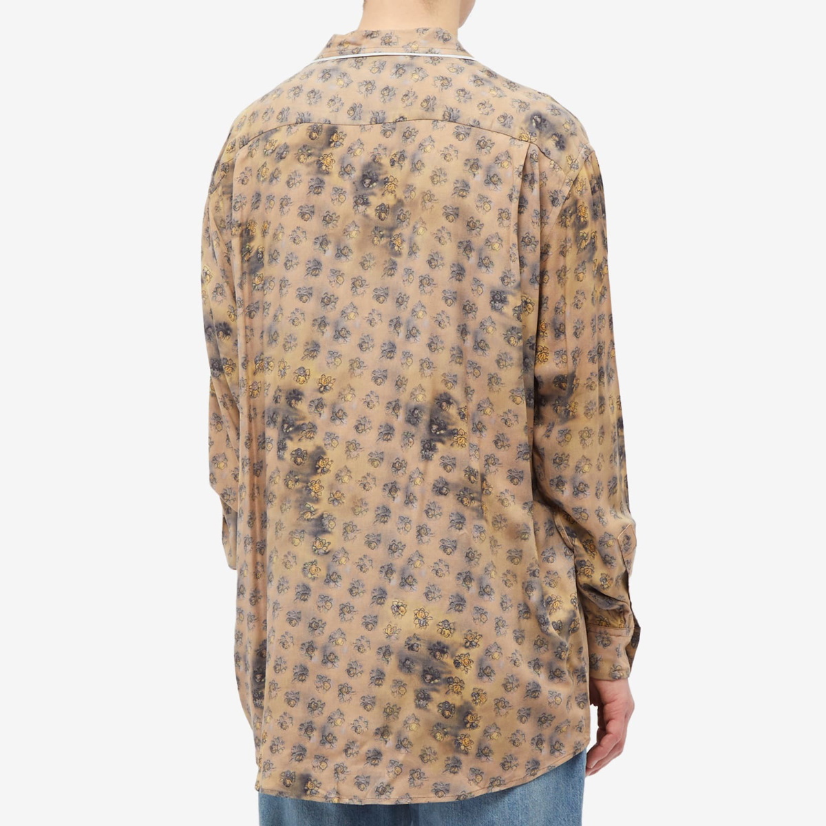 Acne Studios Men's Samper Washed Roses Shirt in Sand Beige/Yellow Acne ...