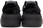 Lanvin Black Velour Clay Sneakers