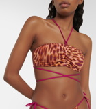Stella McCartney - Leopard-print bandeau bikini top