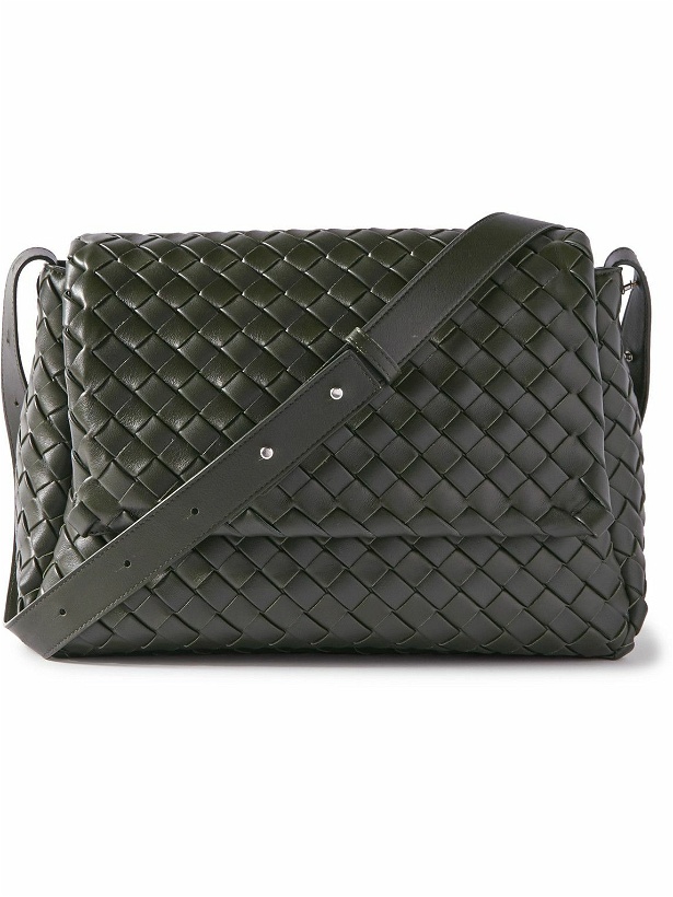 Photo: Bottega Veneta - Intrecciato Leather Messenger Bag