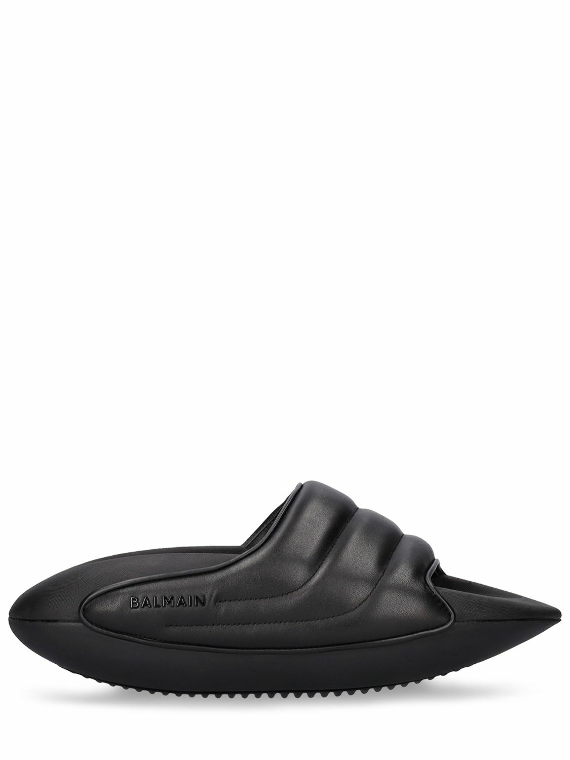 BALMAIN - 60mm B It Padded Leather Slides Balmain