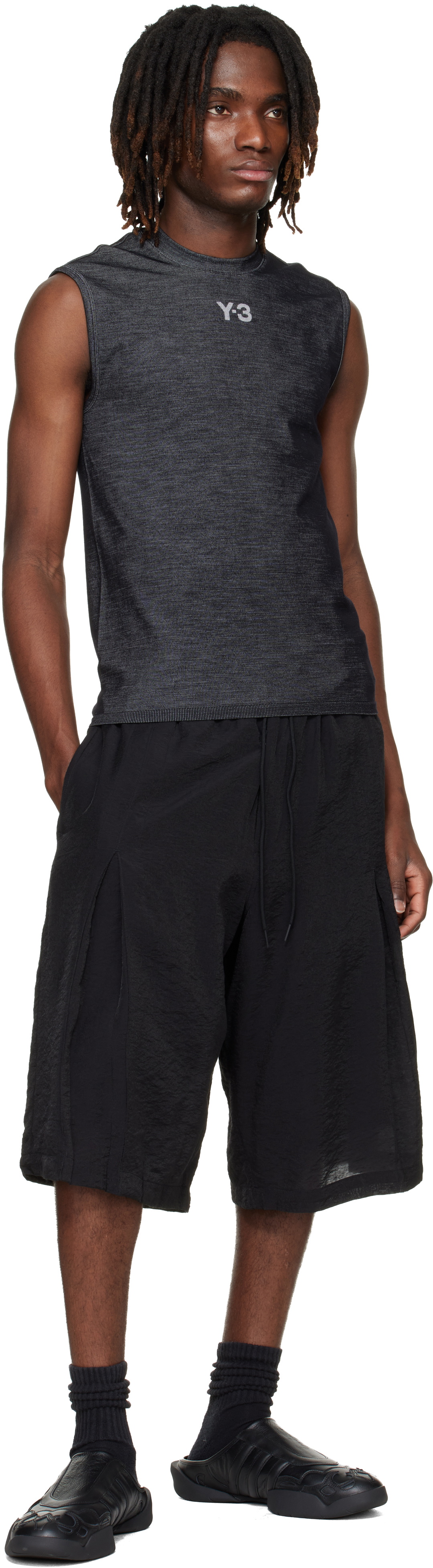 Y-3 Black & Gray Mercedes-AMG F1 Edition Engineered Tank Top