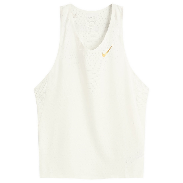 Photo: Nike Running Men's Aeroswift x Jakob Vest in Sail/Gold