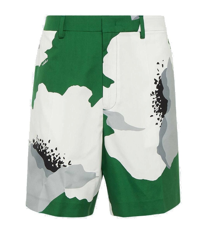 Photo: Valentino Floral cotton poplin Bermuda shorts