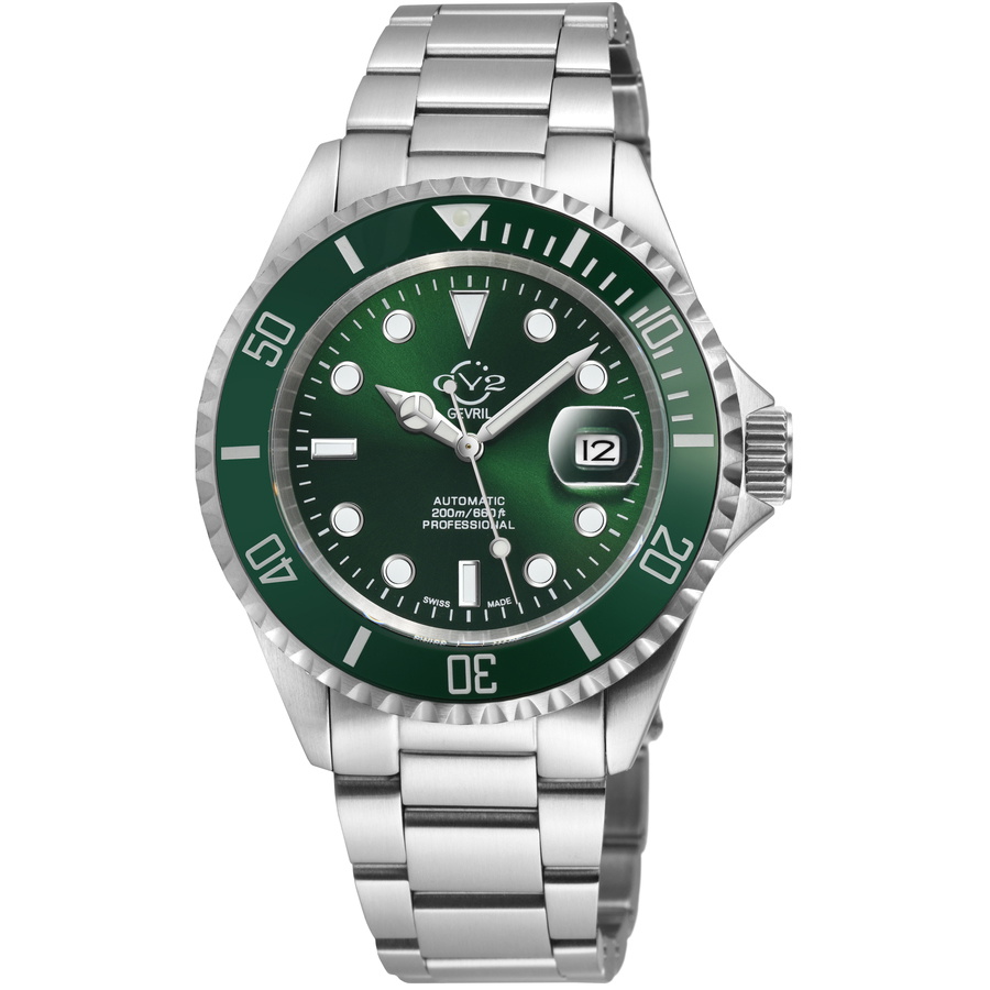 GV2 by Gevril Liguria Automatic Green Dial Mens Watch 42246.1