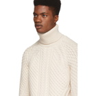 Alexander McQueen White Cable Knit Turtleneck