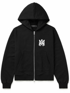 AMIRI - MA Core Appliquéd Cotton-Jersey Zip-Up Hoodie - Black