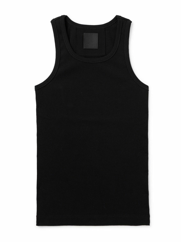 Photo: Givenchy - Slim-Fit Ribbed Stretch-Cotton Tank Top - Black