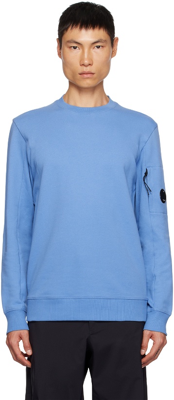 Photo: C.P. Company Blue Diagonal Raised Sweatshirt