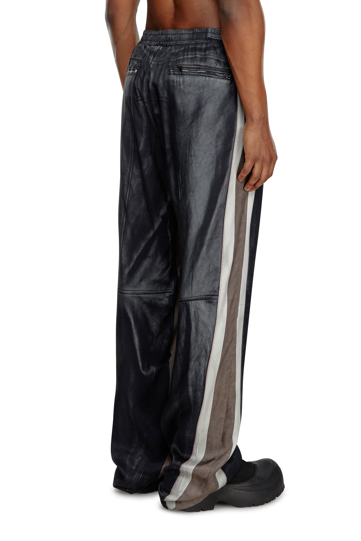 DIESEL Track pants with denim effect