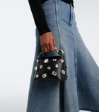 Erdem Bloom Mini embellished leather top-handle bag