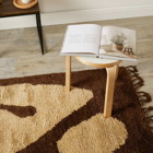 Ferm Living Abstract Rug - Small in Brown/Off-White
