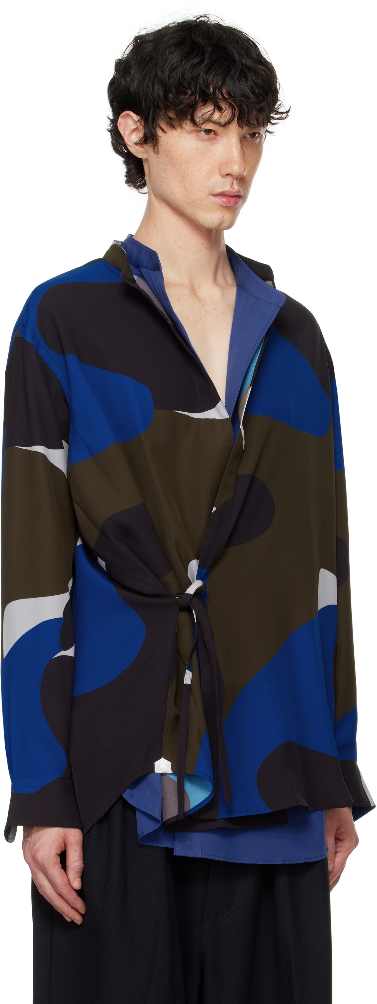 RAINMAKER KYOTO Multicolor Band Collar Dougi Shirt RAINMAKER KYOTO