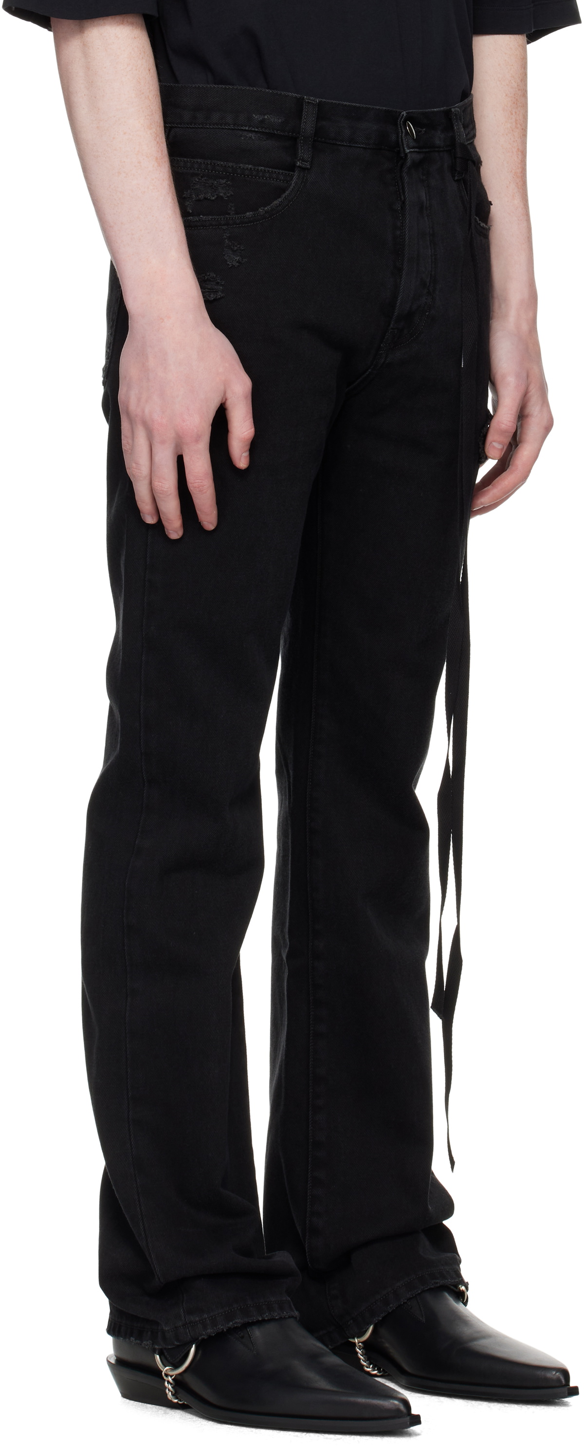 Ann Demeulemeester Black Jonas 5-Pockets Slim Fit Jeans