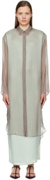 LESET Gray Farah Midi Dress