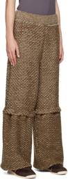 Isa Boulder Brown Drawstring Cargo Pants