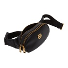 Versace Black and Gold Medusa Belt Bag
