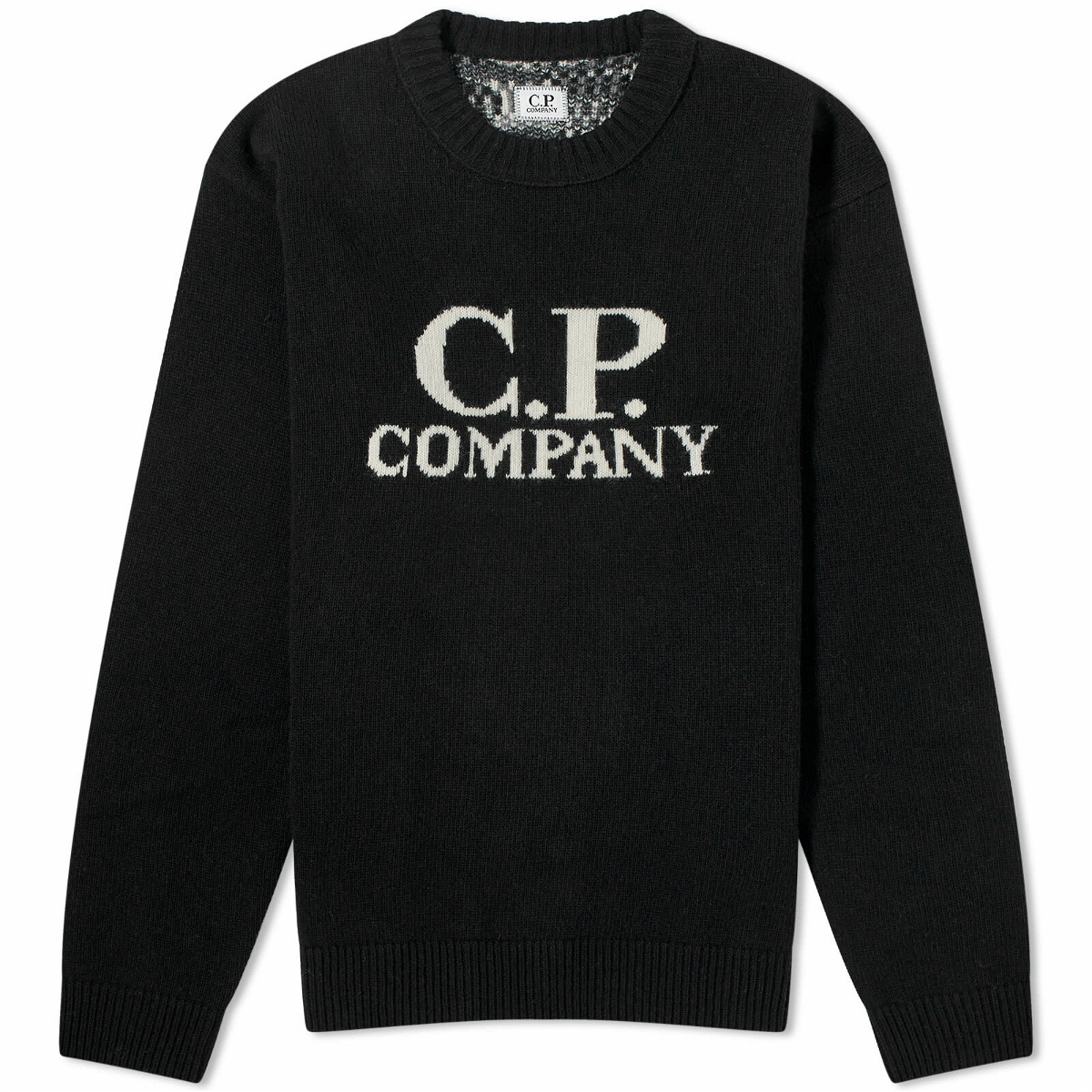 Photo: C.P. Company Men's Lambswool Goggle Knit in Black
